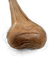 Fake Silicone Ballsack - Light Brown Testicles (With Black Hair)